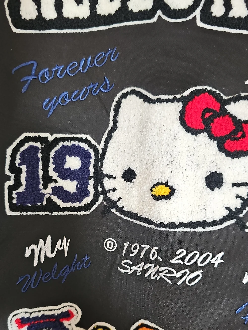 New Sanrio 2XL & 1X Hello Kitty 1976-2005 Colorful Patchwork Varsity Jacket - Picture 12 of 16